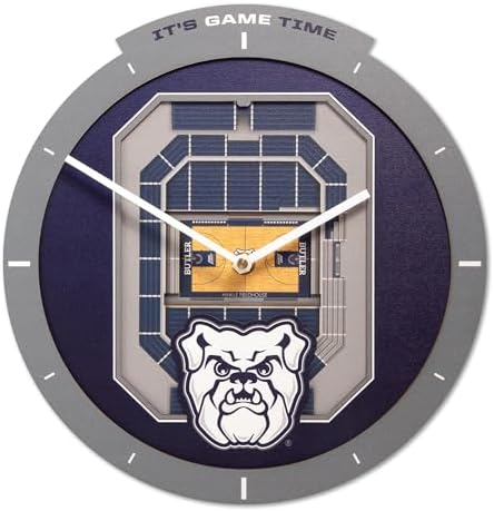 YouTheFan NCAA Butler Bulldogs StadiumView 3D Wall Clock