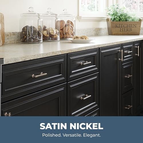 Franklin Brass Francisco (10-Pack) Cabinet Handles 3" Hole Center Pulls | Satin Nickel Hardware Kitchen Door, Drawers, Dressers, Furniture P29520K-SN-B