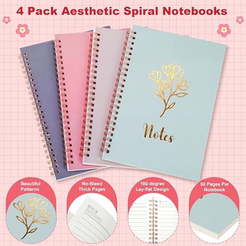 Resurhang 36 Pcs Spiral Notebook Stationary Set, Aesthetic School Supplies for Women, Back to School Supplies Bible Study Kit, Office College Essentials Include A5 Notebook Pencil Case Notes Tabs