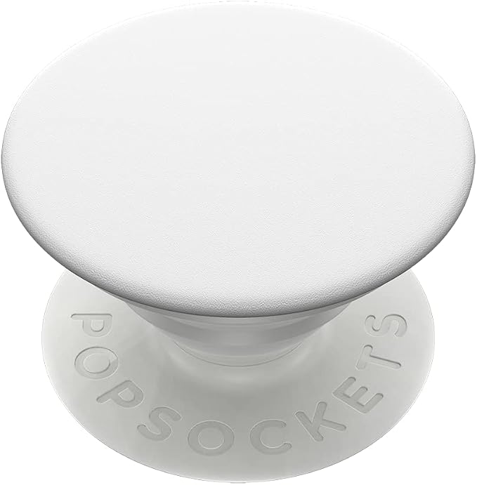 PopSockets Adhesive Phone Grip, Holder- White | Secure Comfortable Hold, Anti-Drop, Kickstand, White, Electronic Accessories, For iPad/Kindle/iPhone/Android