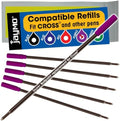 Replacement for Cross 8511/8513/8515 - Ballpoint Pen Refill - 6 Purple
