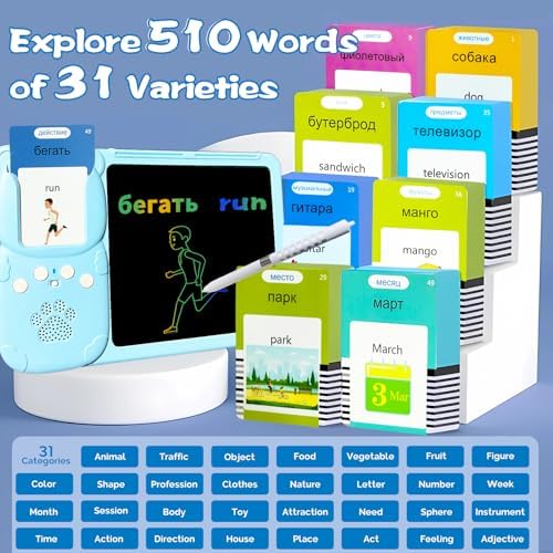 Writing Drawing Tablet with Talking Flash Cards - Russian Blue