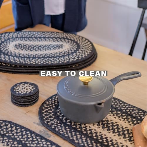 Homespice Manchester Braided Table Runner for Primitive Decor, Rect 11x36