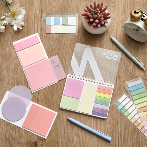 Jutom 41 Pcs Aesthetic Book Annotation Kit with Pencil Bag Bible Journaling Kit Notebook Sticky Note Tab Highlighter Black Ink Pen Page Marker School Office Supplies Christmas Bible Lover Gift(Green)