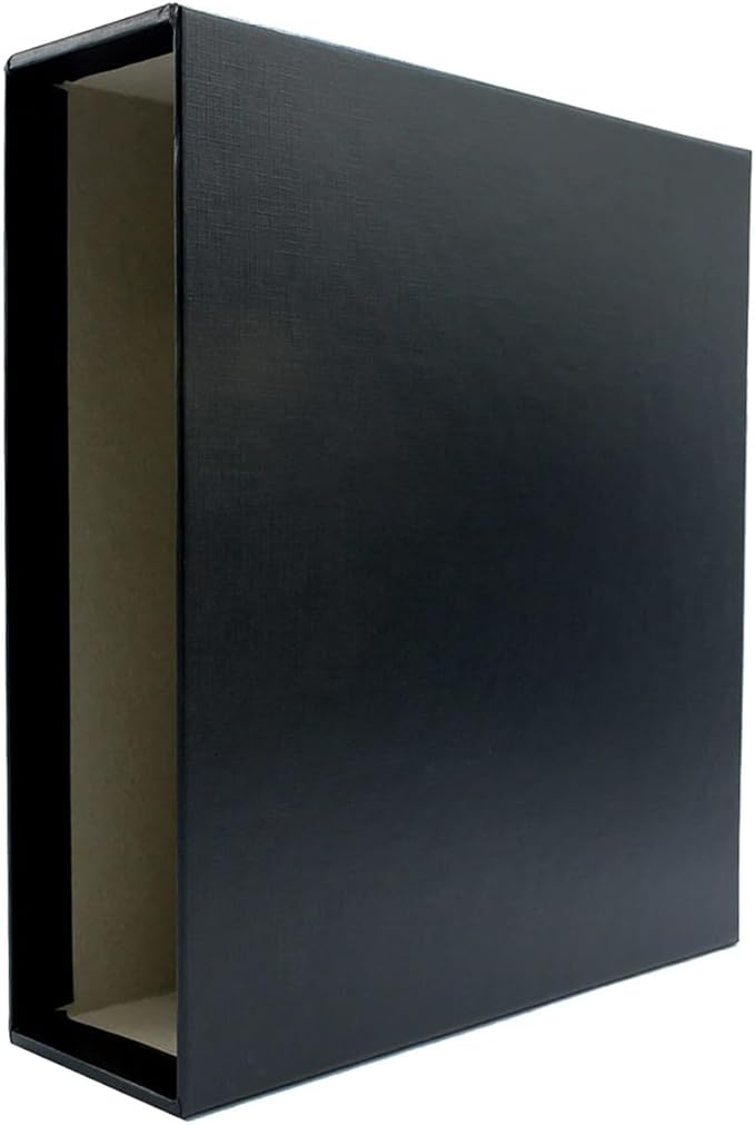 3-Ring Premium Binder & Slip Case Combo - Dark Gray, 3" Spine Width, 525 Sheet Capacity, 2" D-Rings, Linen-Textured Covers, Steel Reinforced Edges by Bindertek | 3" Spine Width, 525 Sheet Capacity, 2" D-Rings, Linen-Textured Covers, Steel Reinforced Edges