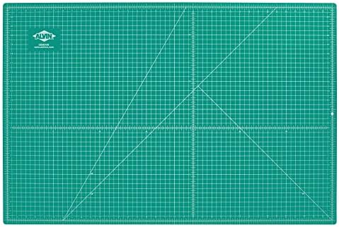 ALVIN GBM Self-Healing Cutting Mat 24 x 36 inch | Double-Sided Green/Black | 5-Layer Gridded Surface for Arts, Crafts and Sewing - Model GBM2436