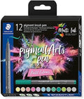 STAEDTLER Pigment Arts Brush Pen, Pastel Colours, Pack of 12 Pens, 371 C12-2