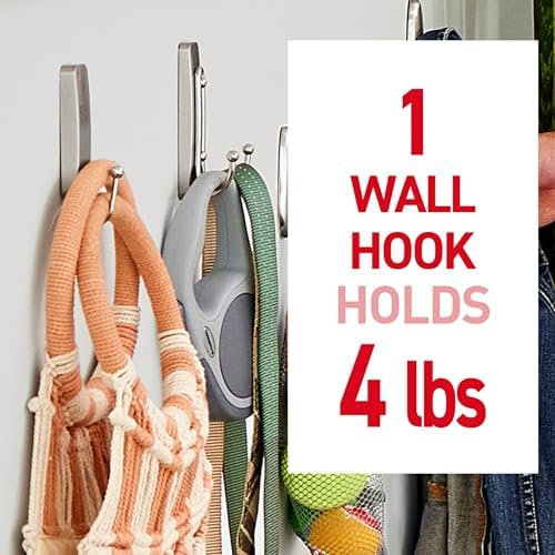 Command Large Bronze Double Hooks, 2 Hooks, 2 Strips
