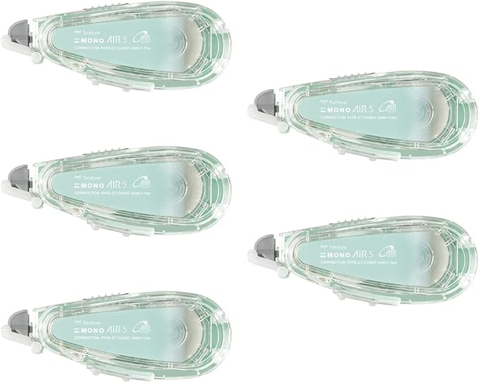 Tombow CT-CAX5C65-5P MONO Mono Air Refill Type, 0.2 inch (5 mm) Wide, Mint, Set of 5