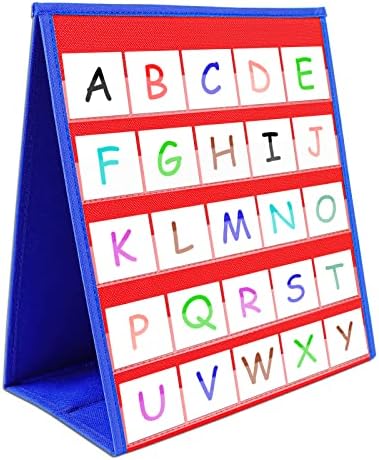 EAMAY Reading Specialist Multipurpose Table Top Pocket Chart (12W*13L, Blue)