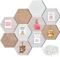 Hexagon Cork Boards for Walls Self Adhesive, 10 Pack 12 x 10 inch