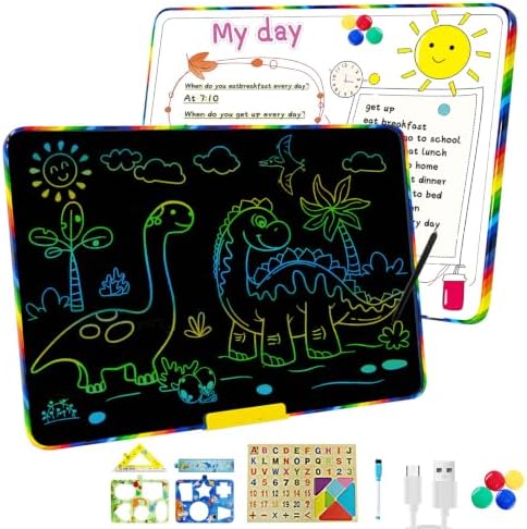 16 Inch 2-in-1 LCD Writing Tablet，LCD Drawing Side + Magnetic Whiteboard