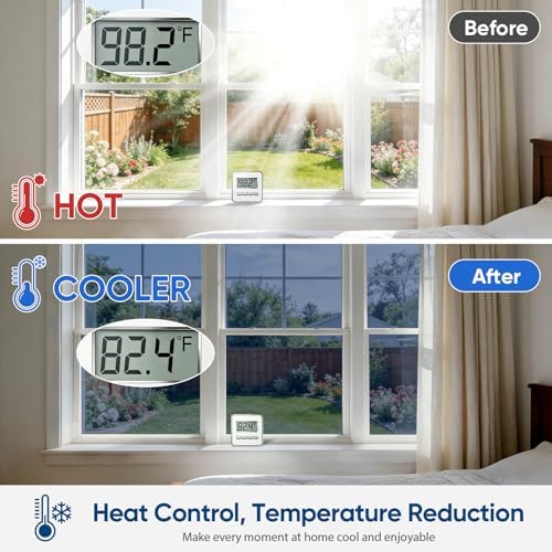 SUNBABY Window Privacy Film, One Way Mirror & Heat Blocking, 23.6"x78.7"