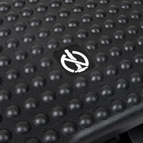 Mind Reader Foot Rest, Under Desk at Work, Ergonomic, Height Adjustable, Office, Plastic, 17" L x 13" W x 6.25" H, Black (Pack of 5)