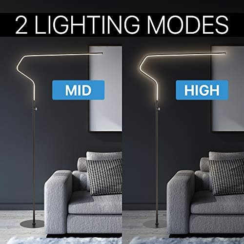 JONATHAN Y Julian 65.25" Integrated LED Metal Floor Lamp, Black