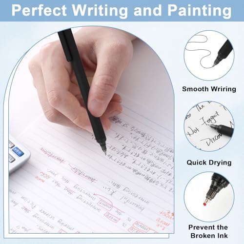 WY WENYUAN 100 Pcs Black Pens Bulk, 1.0mm Bold Point Quick Drying Ballpoint Pens, Retractable Bulk Pens for Smooth Writing, Ideal for School, Office, Journaling, Note Taking and Correction