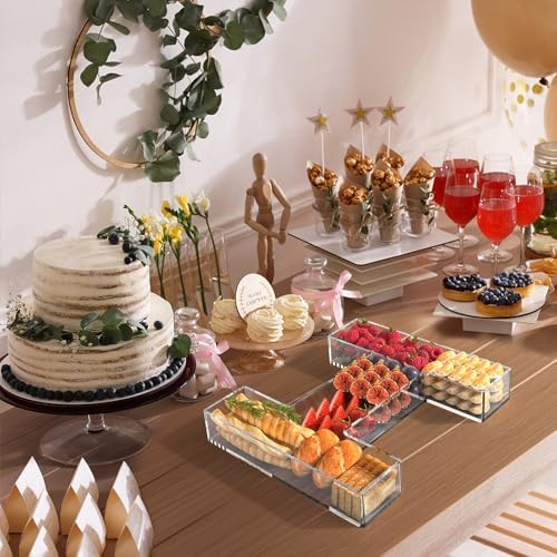 11" Acrylic Letter Charcuterie Tray,Fillable Alphabet & Number Box(Letter I)