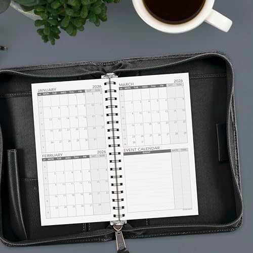 AT-A-GLANCE 2026 Planner Refill, Weekly, 3-1/4" x 6-1/2", Portable Size 2 (064-287-26)
