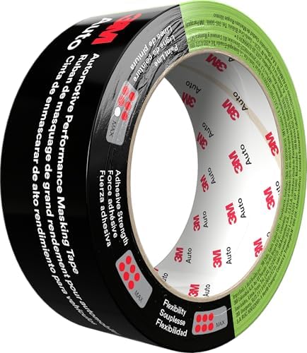 3M Automotive Performance Masking Tape, 36 mm x 32 m, 6/case (Pack of 6)