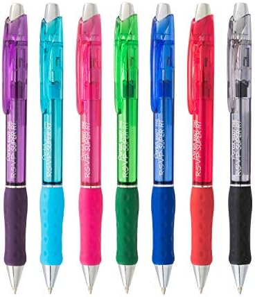 Pentel RSVP Super RT Ballpoint Pen, (0.7mm) Fine Line, Red Ink (BX477-B)
