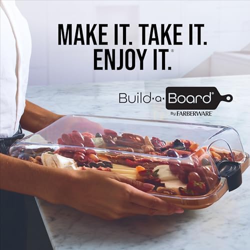 Farberware Build-A-Board 11 x 14 Inch Bamboo Cutting Board with Lid