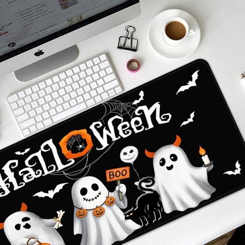 Britimes Large Mouse Pad, Mouse Pad, 31.5 x 15.7 Inch, Halloween Ghost