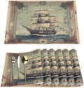 Placemats Set of 6 Washable Linen Place Mats Cloth Table Mats 12x18 Inch