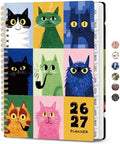 Large Planner 2026-2027, A4 (8.5" x 11") Hardcover Weekly & Monthly Planner July 2026 - June 2027 with Monthly Tabs, Academic Planner for School, Work and Office, Whisker Mosaic