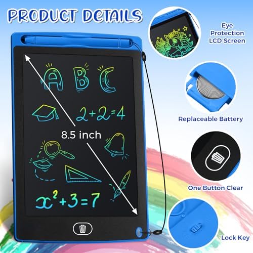 Zhehao 20 Pack 8.5 Inch LCD Writing Tablet Drawing Board,Blue,Classic