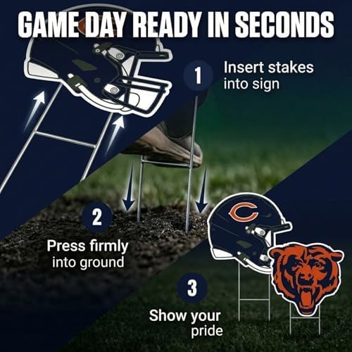 NFL Logo & Helmet 2 Pack Yard Sign Set