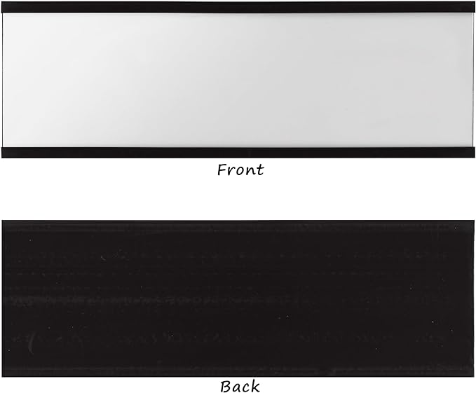 Realth C Channel Magnetic Label Holders 70 Pack 1'' x 3'' with Paper Inserts and Clear Plastic Protectors, Magnetic Data Card Holders File Cabinet Labels for Metal Racks and Shelves