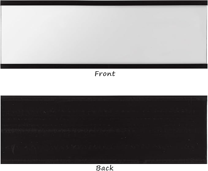Realth C Channel Magnetic Label Holders 50 Pack 3'' x 5'' with Paper Inserts and Clear Plastic Protectors, Magnetic Data Card Holders File Cabinet Labels for Metal Racks and Shelves