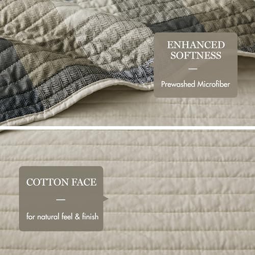 Madison Park Cabin Lodge Plaid Herringbone Daybed Cover Set, 6PC, 39"x75"