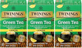 Twinings Green Tea with Lemon - Flavorful Green Tea with Lemon Pieces, Caffeinated Tea Bags Individually Wrapped, 20 Count (Pack of 3)