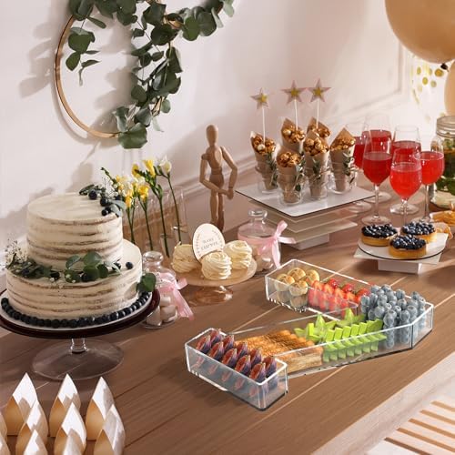 13.8" Acrylic Number Charcuterie Tray, Fillable Charcuterie Box (Number 7)