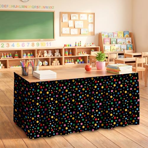 Teacher Desk Skirt for Classroom Ruffle Table Skirt Back to School