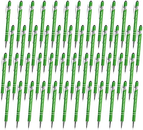 Qingxily Custom Pens Bulk - Up to 300 Personalized Stylus Ballpoint Pens With Free Engraving - Customized With Your Name, Text, Message for Business, Graduation, Anniversaries - Colorful 48 Pcs