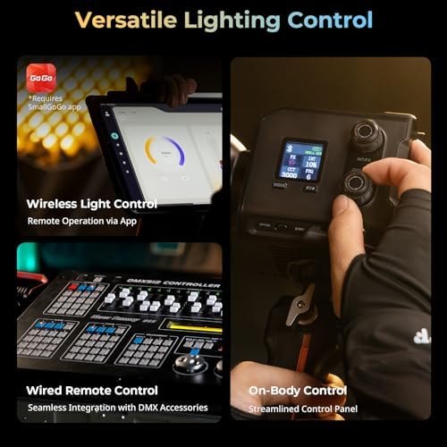 SMALLRIG RC 100B COB LED Video Light Kit with 73Wh Battery Grip Handle