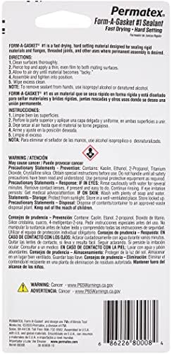 Permatex 80008 Form-A-Gasket #1 Sealant, 3 oz.