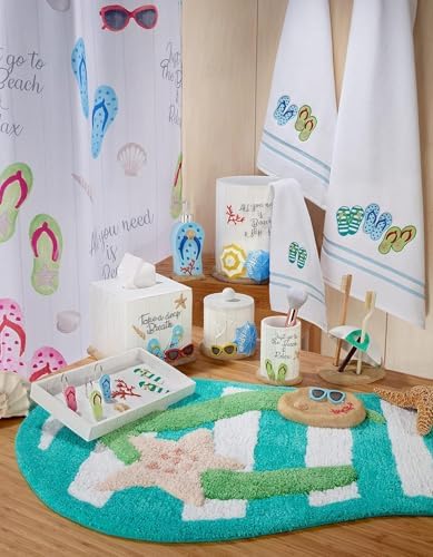 Avanti Linens - Tissue Box Cover, Beach Inspired Bathroom Decor (Beach Mode Collection)
