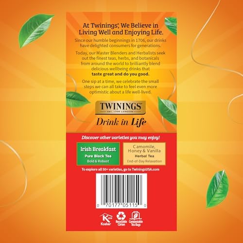 Twinings English Breakfast Black Tea Bags, 50 CT Box (6 Pack)