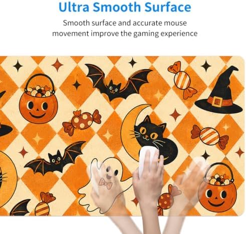 Halloween Ghost Cat Bat Sugar Bag Desk Mat Medium Gaming Mouse Pad