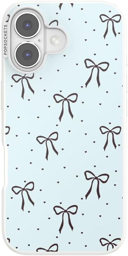 PopSockets iPhone 17 Phone Case with MagSafe- Tiny Bows | Magnetic, Wireless Charging, Camera & Drop Protection, Bow, Phone, Women