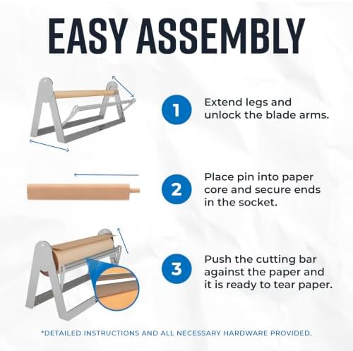 Bryco Goods 36 Inch All Paper Roll Dispenser and Cutter, Heavy-Duty