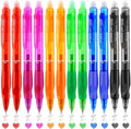 USUAL Retractable Erasable Gel Pens, 0.5mm Fine Point, 6 Assorted 12 Pack Colors Pens, Make Mistakes Disappear Smooth Writing for Office & Back-to-School Supplies