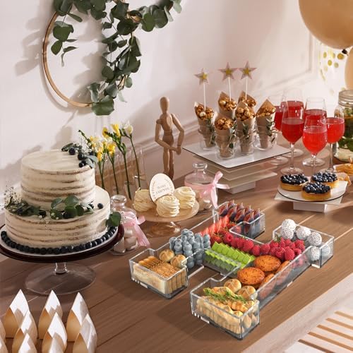 13.8" Acrylic Letter Charcuterie Tray,Fillable Alphabet Box (Letter H)
