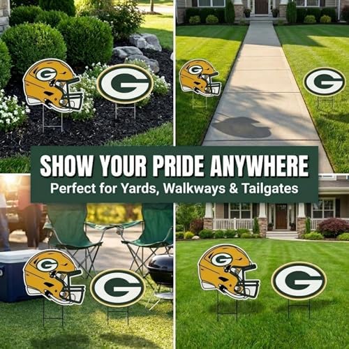 NFL Logo & Helmet 2 Pack Yard Sign Set