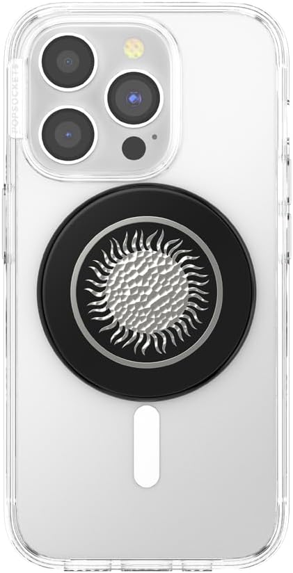 PopSockets Phone Grip for MagSafe, Magnetic Holder- Hammered Sun Black | Removable, For Kindle / Android / iPhone, With Magnet, Black, Electronic Accessories, For iPad/Kindle/iPhone/Android