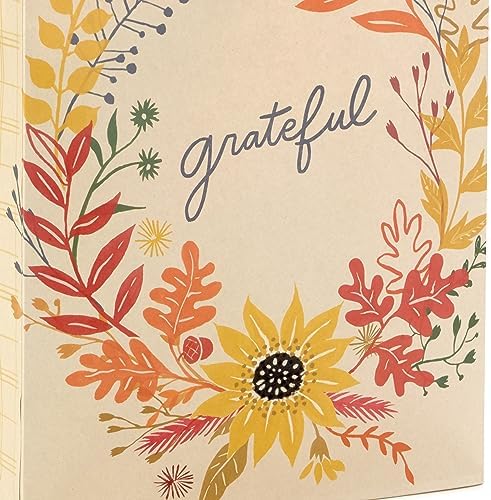 Hallmark 13" Large Fall Gift Bag Bundle (3 Bags: Orange and Tan Plaid, Leaves, Grateful Wreath) for Thanksgiving, Friendsgiving, Boss's Day, Clergy Appreciation, Grandparents Day