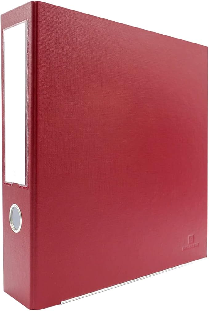 3-Ring Premium Binder - Brick Red, 3" Spine, by Bindertek | 525 Sheet Capacity, 2" D-Rings, Linen-Textured Covers, Steel Reinforced Edges, Spine Label Included